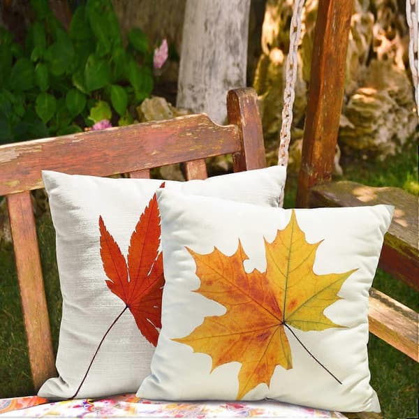 Höst Kuddfodral 45x45 cm 4-pack Dekorativa Thanksgiving Höst Kök Heminredning