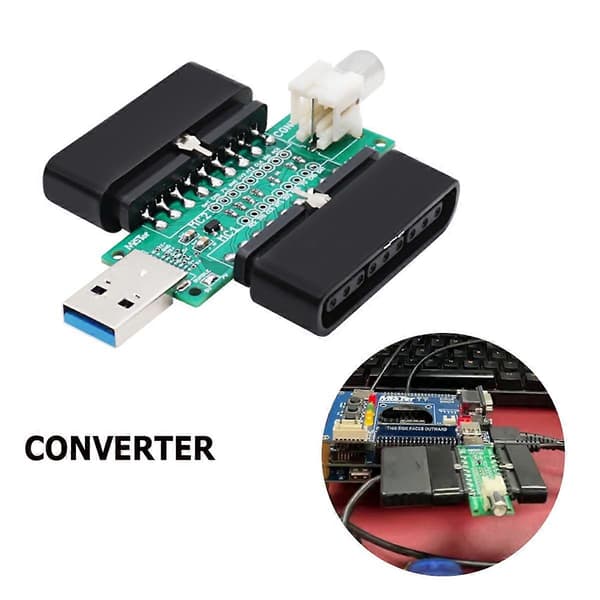 För SNAC PSX Controller Converter Adapter med USB 3.0-kabel för MiSTer FPGA Analog Digital IO Board