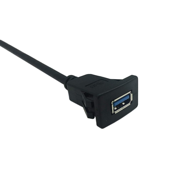 1m socket kabel Usb 3.0 Auto Car Flush Mount Hanne til Hunne skjøteledning Dashboard Panel Square A
