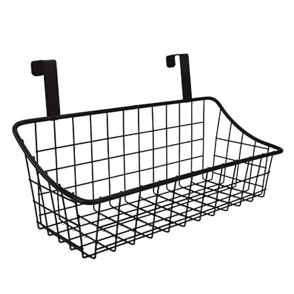 Basket With Hook Grid Storage Basket, Hang It Behind A Door Or On A Railing, Over The Cabinet Door