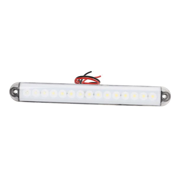 2 stk. Sidemarkerlys til bil IP65 Vanntette 15 LED Krystalllamper Hvit Lys Universal for Bobiler Skip Yachter