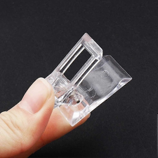 Gjennomsiktig Negltuppklemme, Poly Gel Hurtig Byggende Neglklemmer Fingerforlengelse UV Hurtig Neglbygger Kit Plast Manikyrverktøy For Poly Gel(