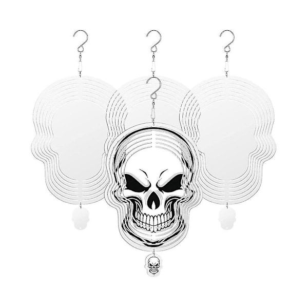2 stk. 10 tommer Sublimationsvindspinnere Emner 3d Dobbeltsidet Sublimationsskulptur Hængende Spinner