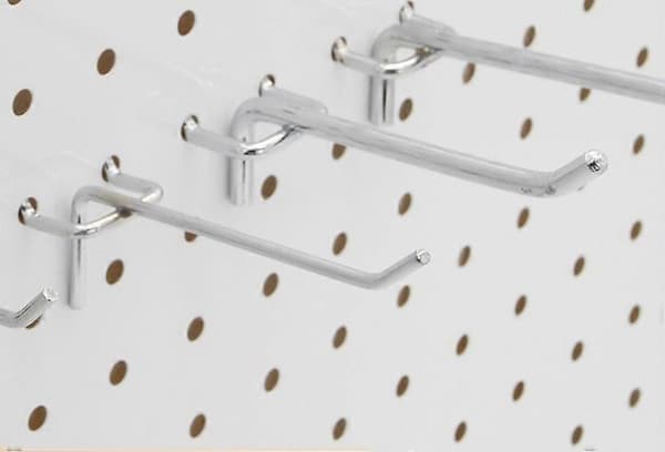 50 Stycken Perforerade Väggkrokar, Enkel Krok Perforerad Vägg, Pegboard Krokar, Perforerad Vägg Tillbehörskrok, 3.2mm, 5cm/10cm