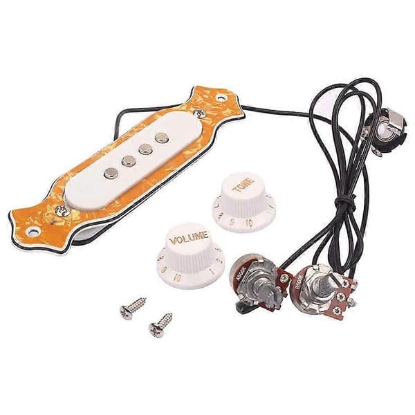 Förinstallerad Pickup för 4-Strängad Cigar Box Gitarr Pickup Humbucker Pickup med Volym- och Tonkontrollknapp