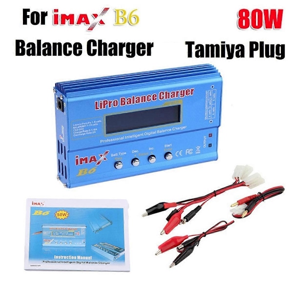 For IMAX B6 80W Lipo Batterioplader+Tamiya Kabel NiMh Li-Ion Ni-Cd Digital Lipro Balance Oplader Ba