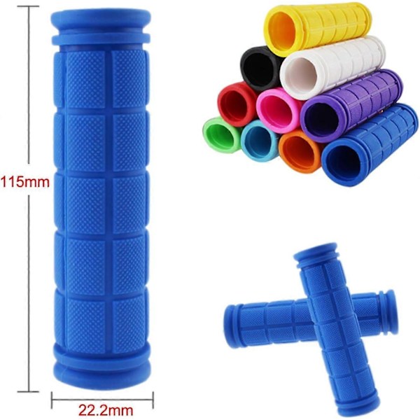 2 par cykelstyr greb cover, farverigt gummi greb cover til BMX/MTB cykler (blå)