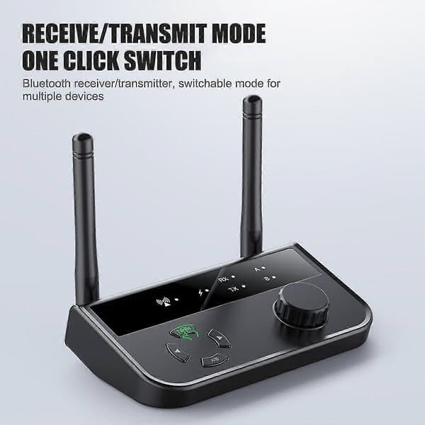 Bluetooth 5.3 Sender Mottaker Lydadapter med Lang Rekkevidde for TV Hjemmestereoanlegg