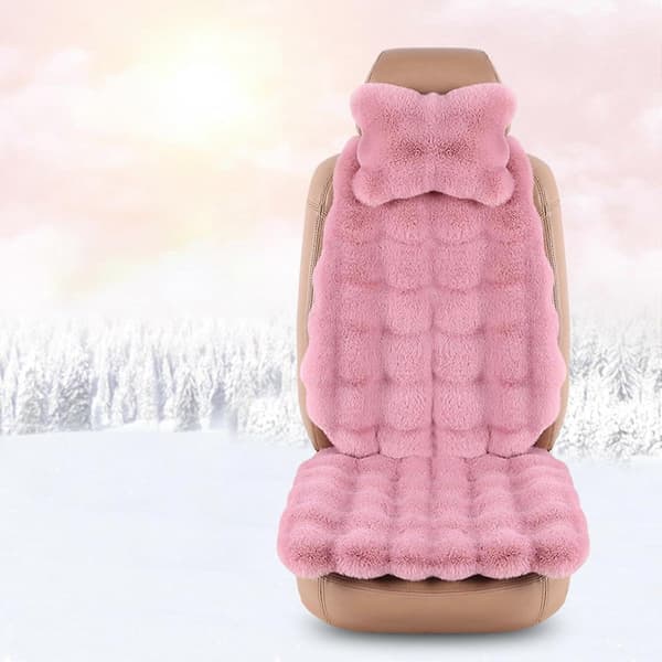 Plysch Bilsätesdynset, Vinterplysch Bilsätesdyna | Mjuk Bilsätesdyna för Affärsresa, Resa, Rosa