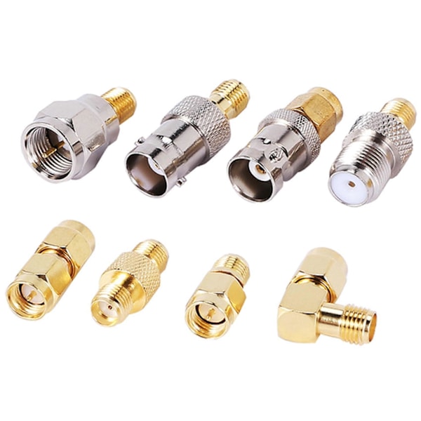 SMA til SMA BNC N F UHF Type Koblingssett RF Adapter 20 Typer, SMA Hunn til F Hann, SMA Hunn til F Hunn