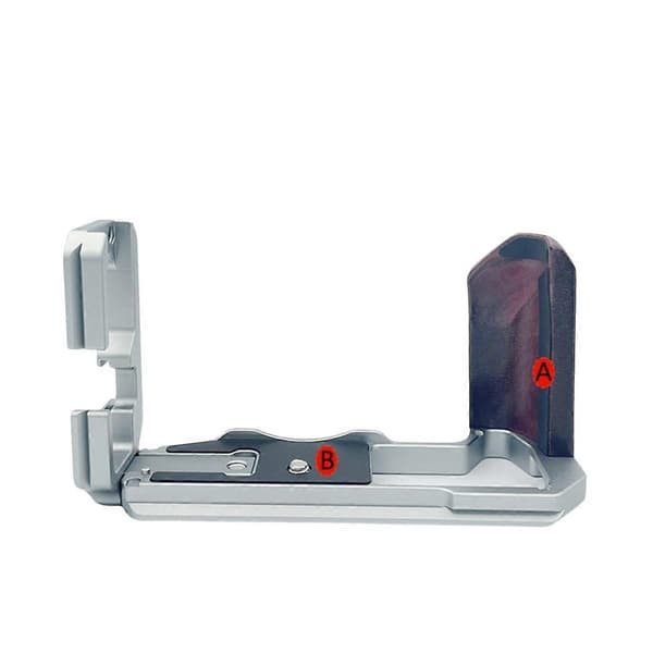XT5 Justerbar Quick Release L Plade Beslag Holder Håndgreb til XT5 Digitalkamera Sølv