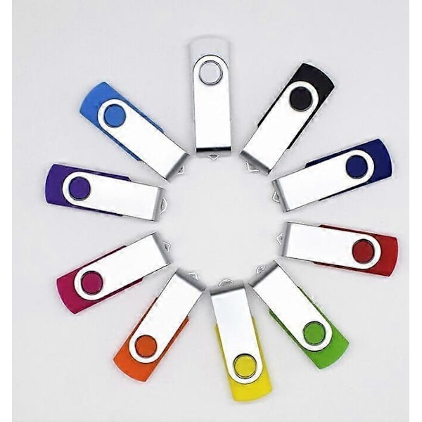 USB Flash Drive USB 2.0 Thumb Drives Bulk Farverige USB Memory Stick Zip Drive Jump Drives til Datalagring Fildeling (Tilfældig Farve)-128GB
