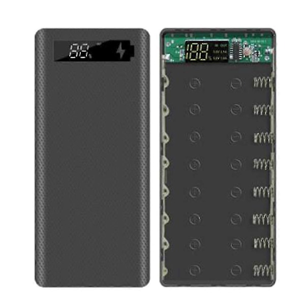 WJTG Power Bank Fodral LCD Display Stöd 20000mah LCD Display För 8x18650 Batteri Gör-det-själv Powerbank Fodral(blJ