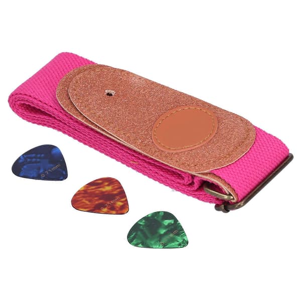 Gitarrrem Nackband Celluloid Plektrum med Installationsdelar Stränginstrument Tillbehör Rosa