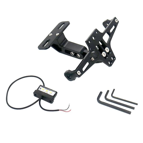 Universal Motorcykel Eliminator Nummerpladeholder Eliminator Baglygtebeslag Sort