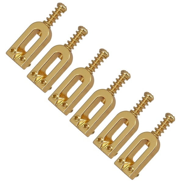 6 Pcs Metal U-shaped Guitar Bridge Saddle Ball Roller String Tremolo Bridge Tailpiece Saddles For E