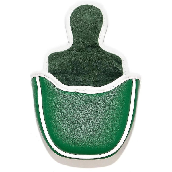 Golf Grön Vit Shamrock Golf Headcover Head Covers Magnetisk Mallet Putter Club Cover