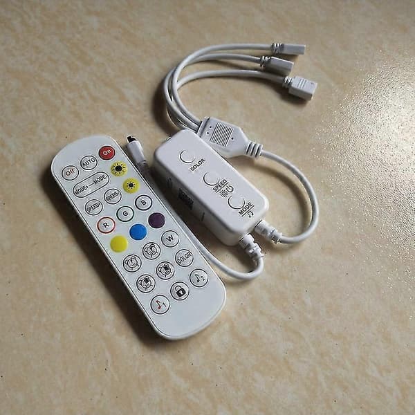 Bluetooth RGB LED Strip Controller, Musik Synkroniserings App Kontrol Controller Kompatibel Med 5-24v Til 4-pin RGB LED Strips