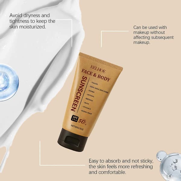 Mineral Talg Solcreme SPF 50+++ - Økologisk Revsikker til Ansigt & Krop
