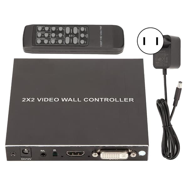 HD Multimedia Interface Splicing Display Processor med Fjärrkontroll - 180 Graders Roterande DVI TV Vägg Videokontroller (US Kontakt, 100-240V)