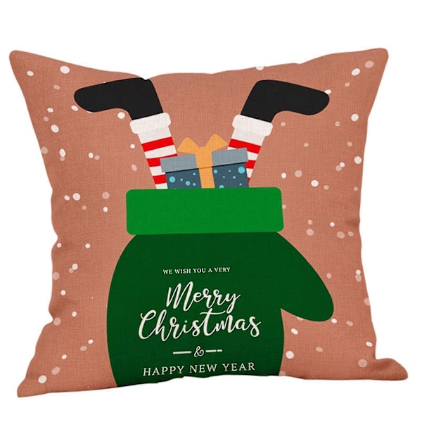 Santa Claus Lin Jul Putetrekk Sofa Bil Putetrekk Hjem Dekor