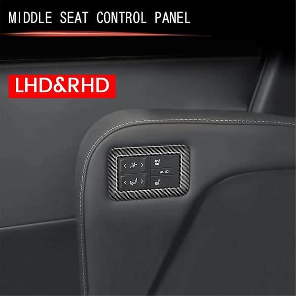 För Alphard/Vellfire 40-serien 2023+ Bil Mittensätes Kontrollpanel Trim Ram Dekal Kolfiber