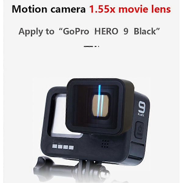 Anamorfisk widescreen-lins för HERO 9 Black Action Camera 1.55X Cinema-lins
