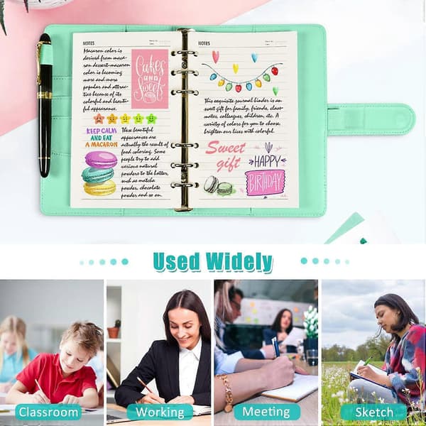 A6 Refill Papir 80 Sider A6 Løst Papir 6 Huller Notesbog Refill til 6 Ring Refillable Binder Notesbog Planner