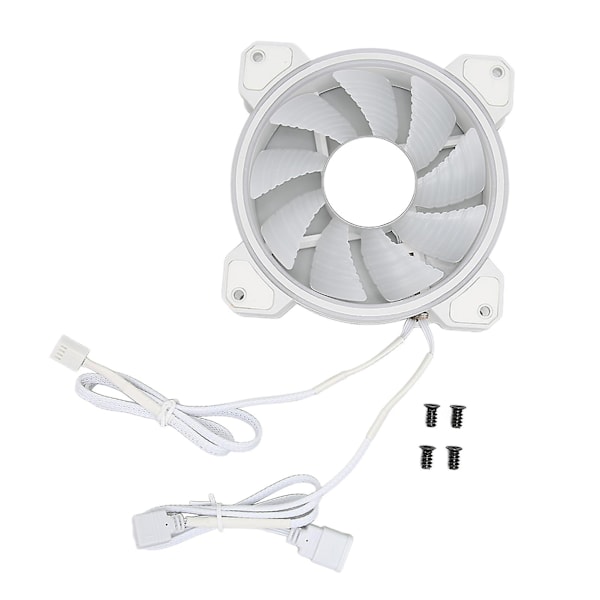 RGB Kabinettvifte 12cm 4pin PWM 3pin ARGB RGB Bakgrunnsbelyst 9 Vifteblader Sterk Luftstrøm Super Stille PC-vifte for PC Stasjonær Kabinett