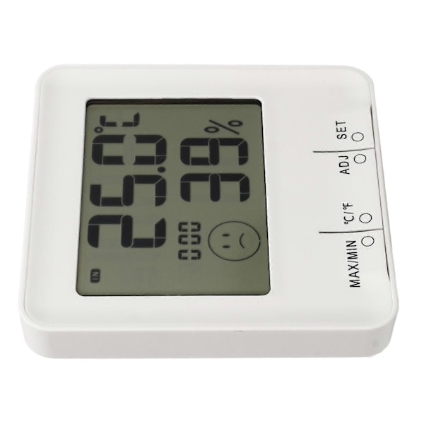 Termometer Hygrometer Temperatur Luftfuktighetsmätare Digital Display Elektrisk Klocka för Hemmet YEMAA
