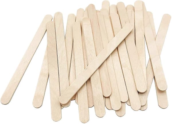 200 stk. håndverksstaver, ispinner, naturlige trepinner, 4,5 tommer lange behandlingsstaver, ispinne-staver