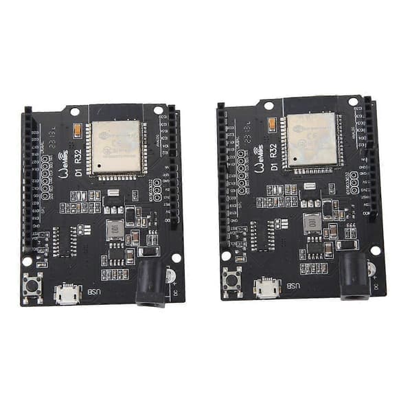 2 stk. WiFi Bluetooth Utviklingskortmodul for ESP32 4MB Flash for D1 R32 CH340G Utviklingskortmodul