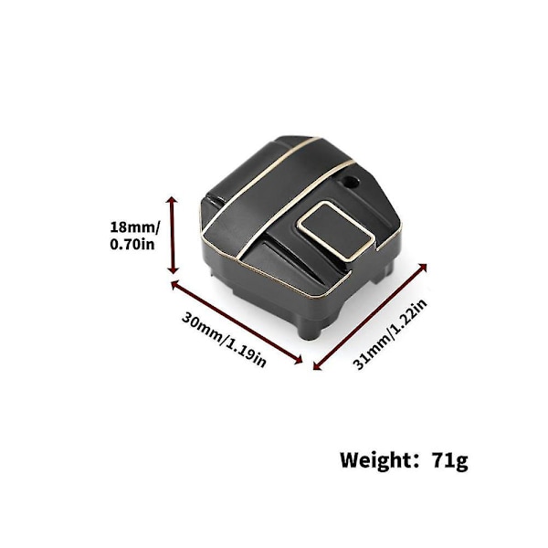 Metall Fremre Bakre Akselhus For 1/10 Rc Crawler Axial Scx10 Pro Scx10pro Bil Oppgraderingsdeler