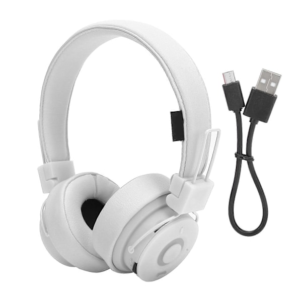 Bluetooth 4.1 Trådløst Headset Over Ear Hovedtelefon MP3 Musikafspiller Understøtter Hukommelseskort Hvid