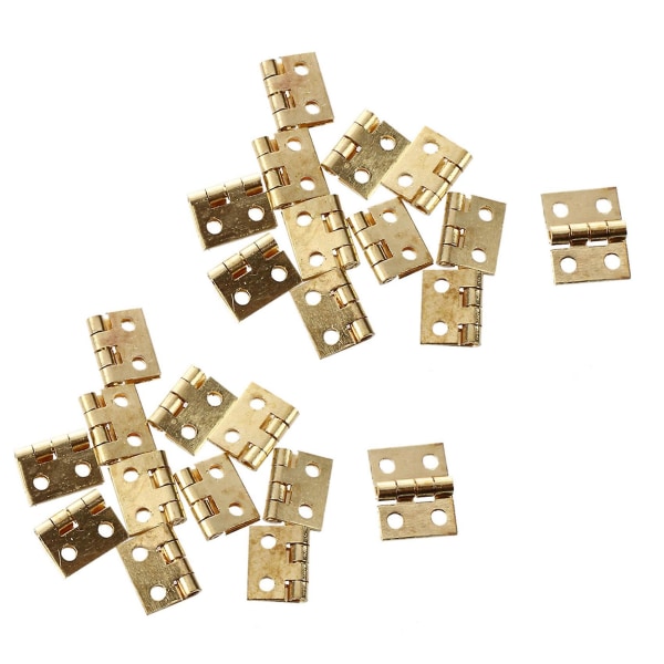 24pcs 1/12 Dollhouse Miniature Furniture Cabinet Closet Mini Hinges - Golden