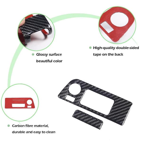 Til C7 2014-2019 Blød Kulfiber Bil Forlygte Kontakt Ramme Trim Cover Interiør Tilbehør