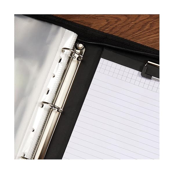 Zippered Portfolio Organizer, Læder Padfolio Binder, Professionel Business Binder, Organizer Til