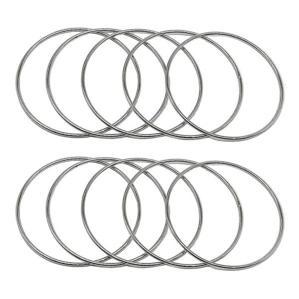 12 stk 4 tommer sølv metal ringe bøjler makramering til drømmefangere, makrame og gør-det-selv-håndværk
