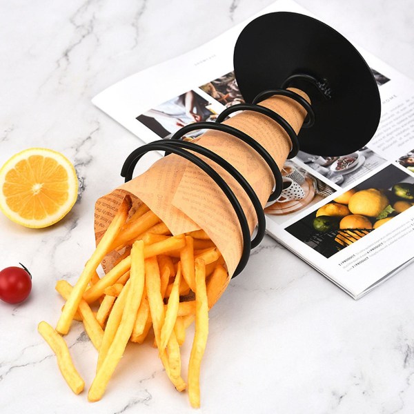 Pommes frites Holdere Snacks Display Stand Fries Kurver Buffeter Jern Materiale