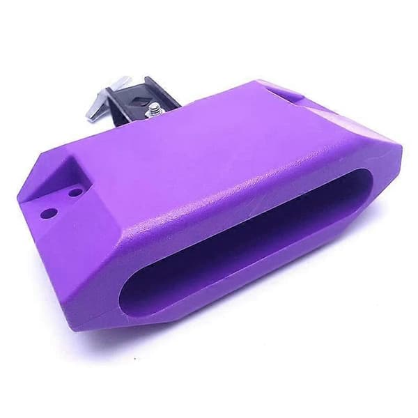 Jam Drum Block Musikkinstrument Plast med 3-sidig Montering Middels Tonehøyde (Lilla)