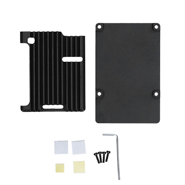 Etui til Raspberry Pi 3 Model B B+ Sort Aluminiumlegering Anodisk Oxidation CNC Skal