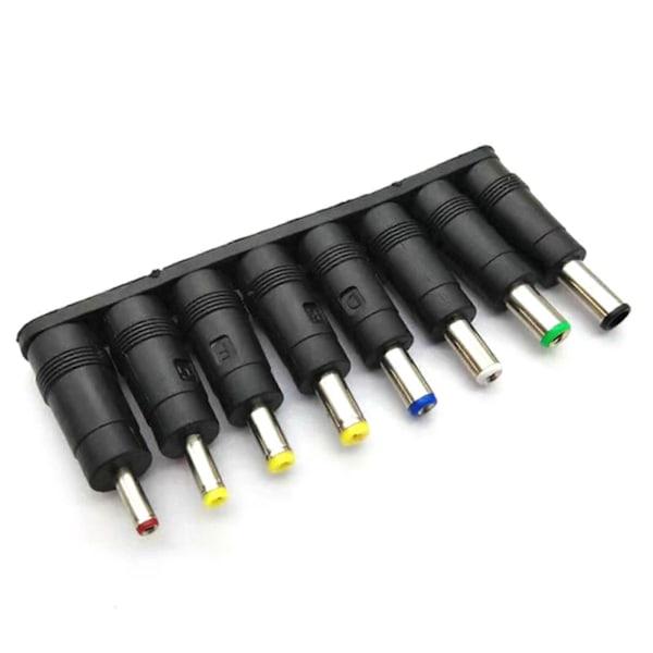 Universal DC-kontakt 5.5x2.1mm till 8 pluggar adapter för laptop notebook