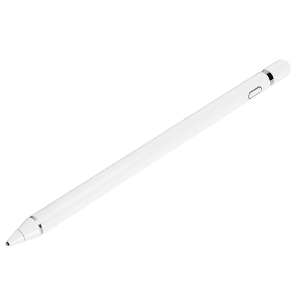 Aktiv Kapacitiv Penna Uppladdningsbar Stylus Pekskärm Mobiltelefon Tablet Tillbehör Vit