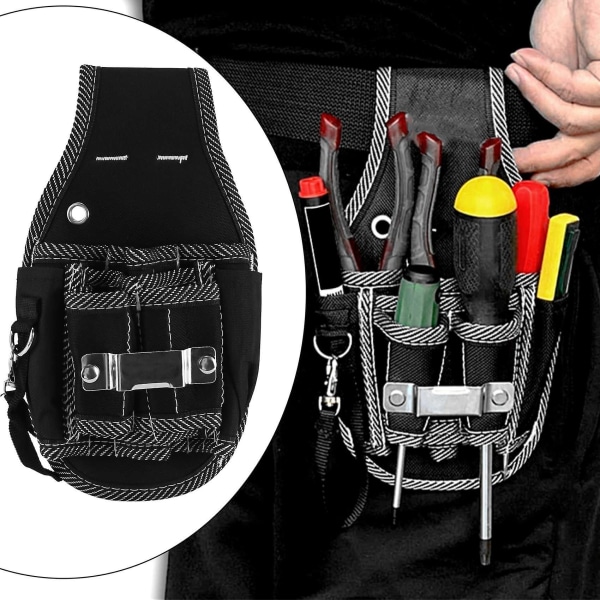 9-i-1 Skruetrækker Utility Kit Holder Top 600d Nylon Fabric Værktøjstaske Elektriker Talje Lomme Værktøj