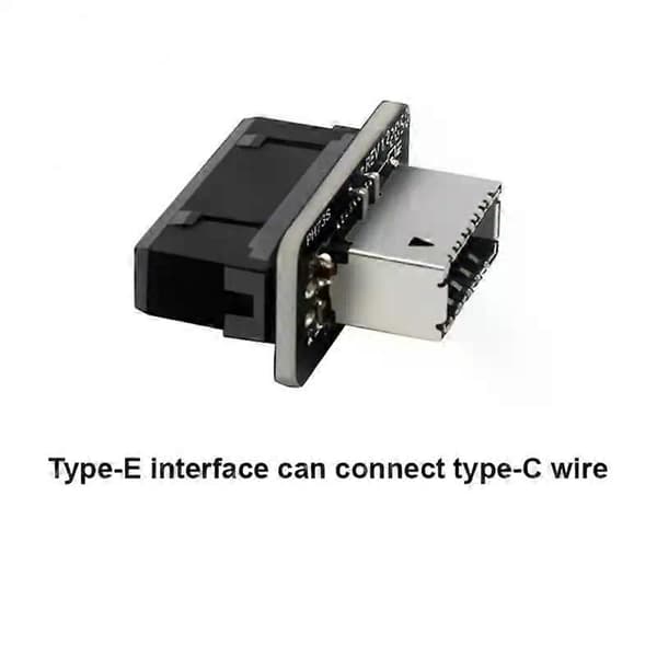 20-pin till 19-pin Konverter USB 3.0 Intern Header till USB 3.1/3.2 Typ C Front Typ E Adapter för PC Moderkortsanslutning Riser