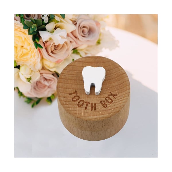 Tooth Fairy Box 3D veistetty puinen laatikko matkamuisto pudonneen hampaan säilytyslaatikko lahja pojalle tai gi
