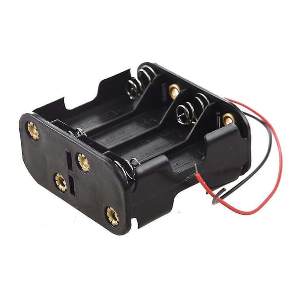 8 stk. AA Battericeller (12V) Klips Holder Boks Sort