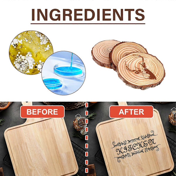 Brännmarker, Träbrända Underlägg Skärbräda Handgjorda Diy Design Bränning Pyrografipenna