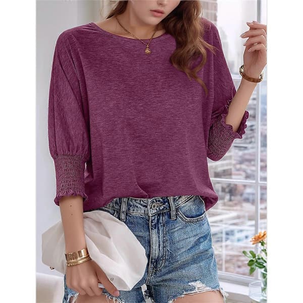 Dame Crew Neck Casual Tunika Topper Vinrød S