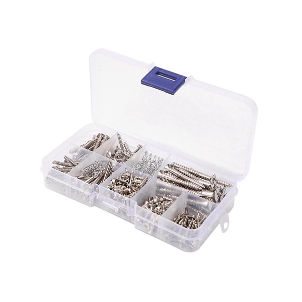 226pcs Electric Kit For Pickguard Back Plate Mount Bolt Tool Musical Instruments Part Silver